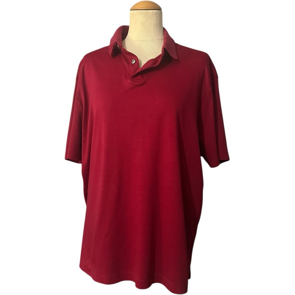 Murano Liquid Luxury Polo Shirt Red Size L